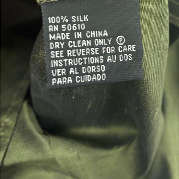 Olive Green Button Down Shirt - Picture 3 of 4